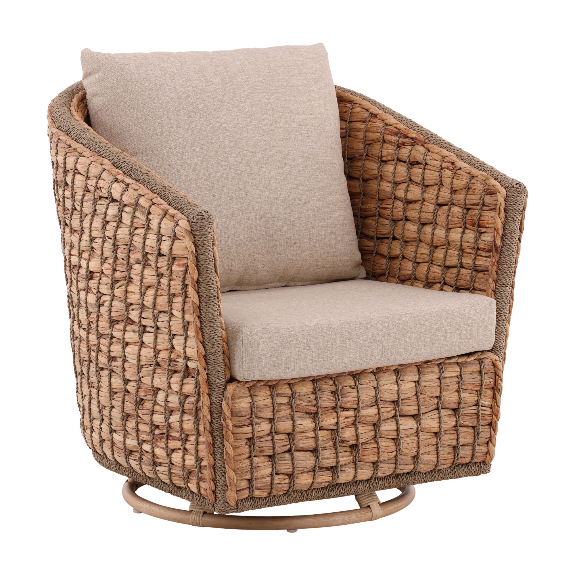 Bailey - Swivel Chair - Light Brown / Beige