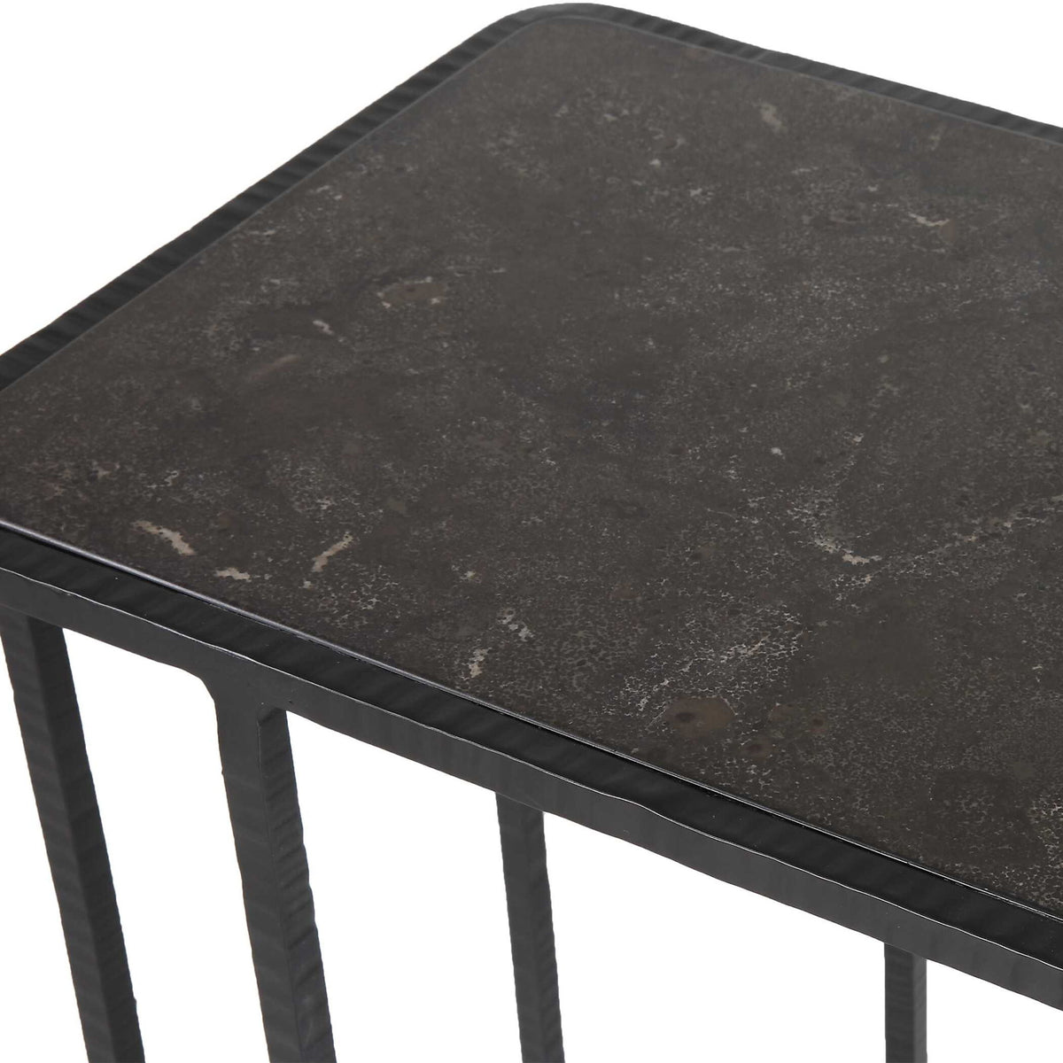 Cavern - Stone &amp; Iron Accent Table
