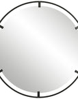Cashel - Round Iron Mirror - Black