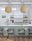 Seagrass - 1 Light Dome Pendant - Light Brown
