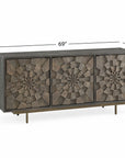 Adrienne - Server - Sandblasted Dark Brown & Antique Gold Metal