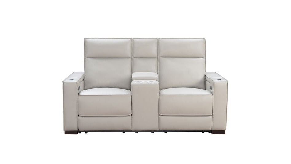 Odessey - Power Console Loveseat Recliner With Power Headrest, Power Lumbar, Heat And Massage