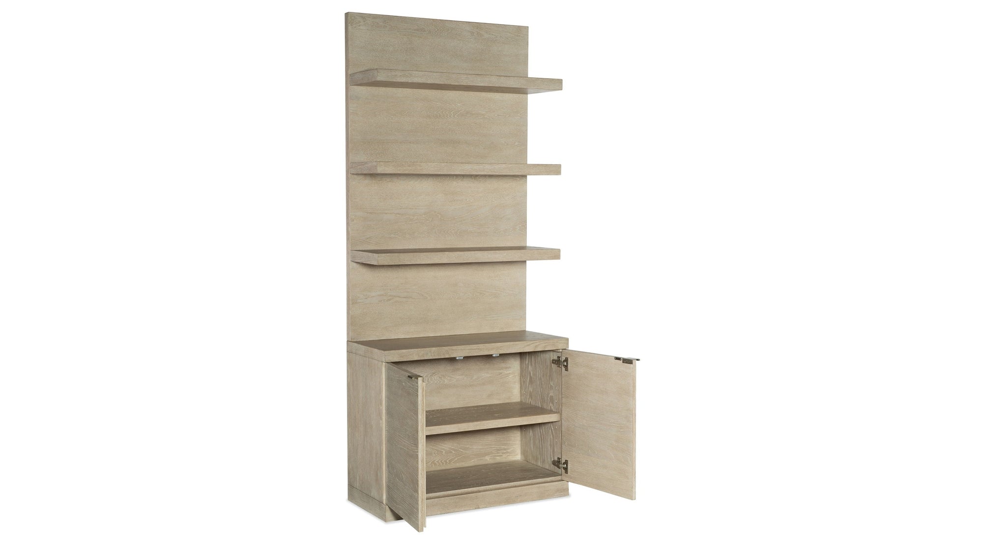 Cascade - Bookcase Base And Hutch - Light Brown