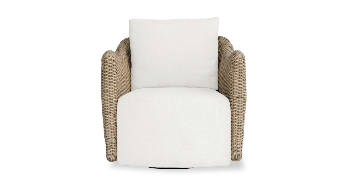 Sunset - Outdoor Swivel Lounge Chair - Oatmeal / Oyster White