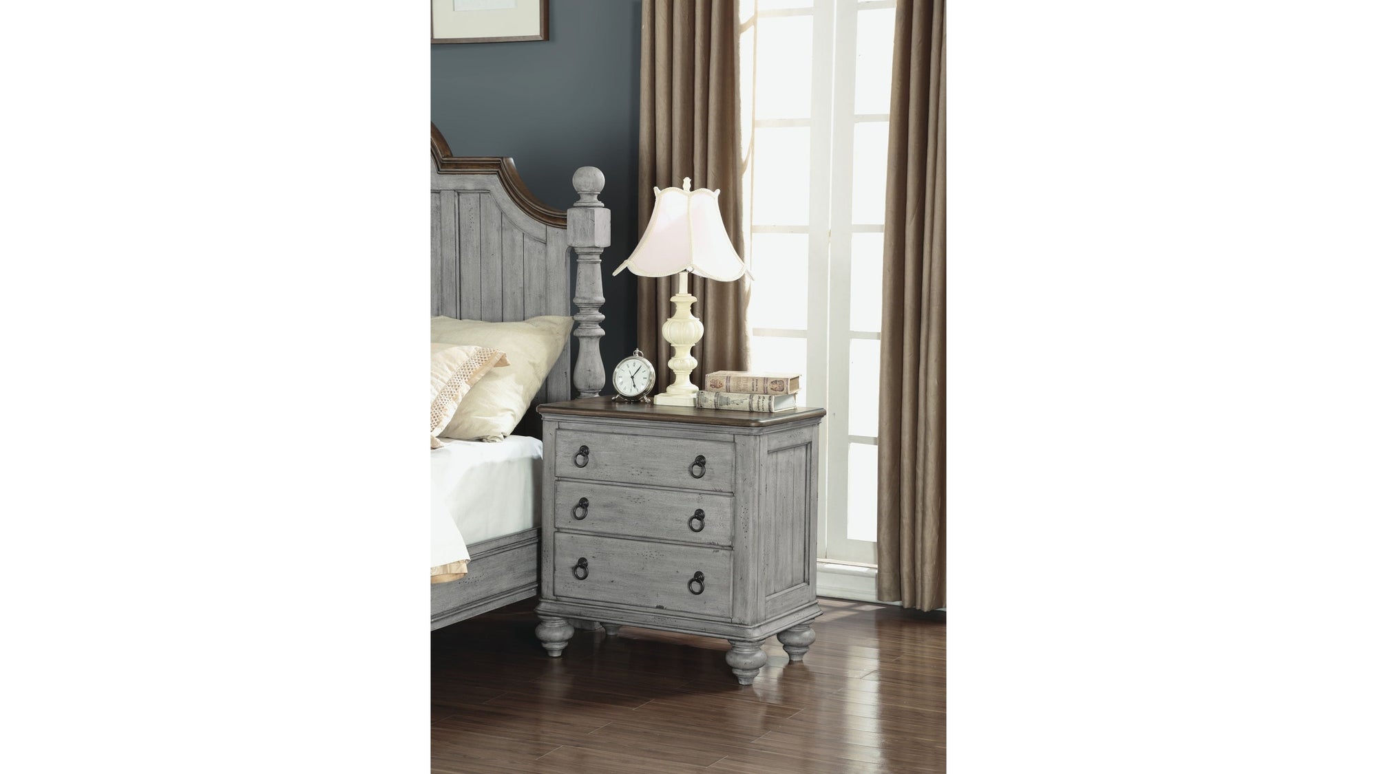 Plymouth - Nightstand - Gray