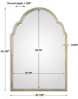 Brayden - Petite Arch Mirror - Silver