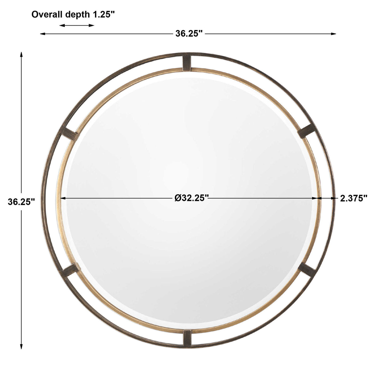 Carrizo - Round Mirror - Bronze