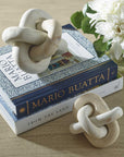 Limestone - Link Sculptures (Set of 2) - Beige