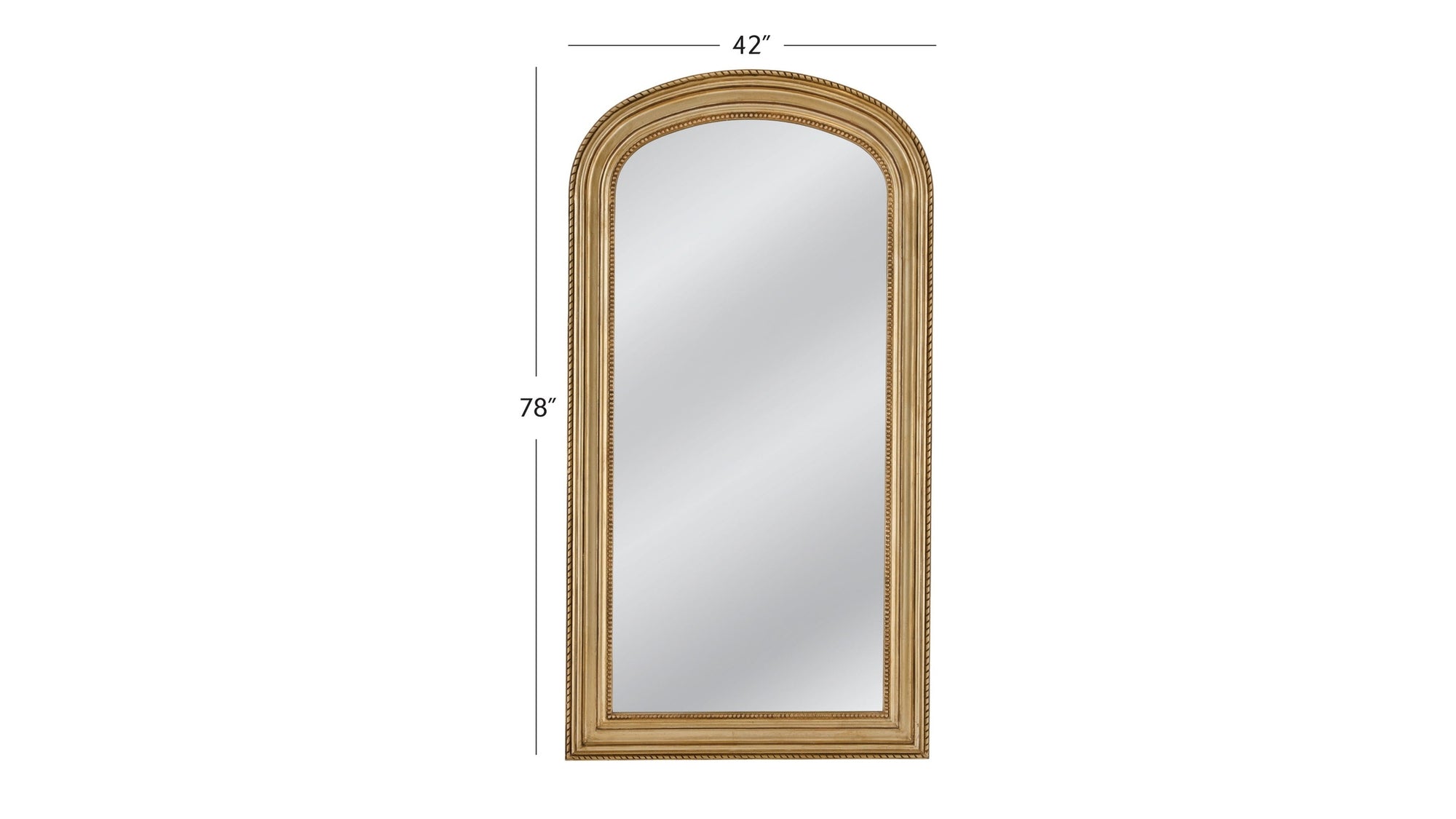Baez - Floor Mirror - Gold