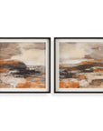Cinnamon Shore - Framed Prints (Set of 2) - Dark Brown