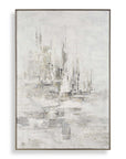 Hours In Silence - Abstract Art - Black / Brown / Gray / White / Woodtone