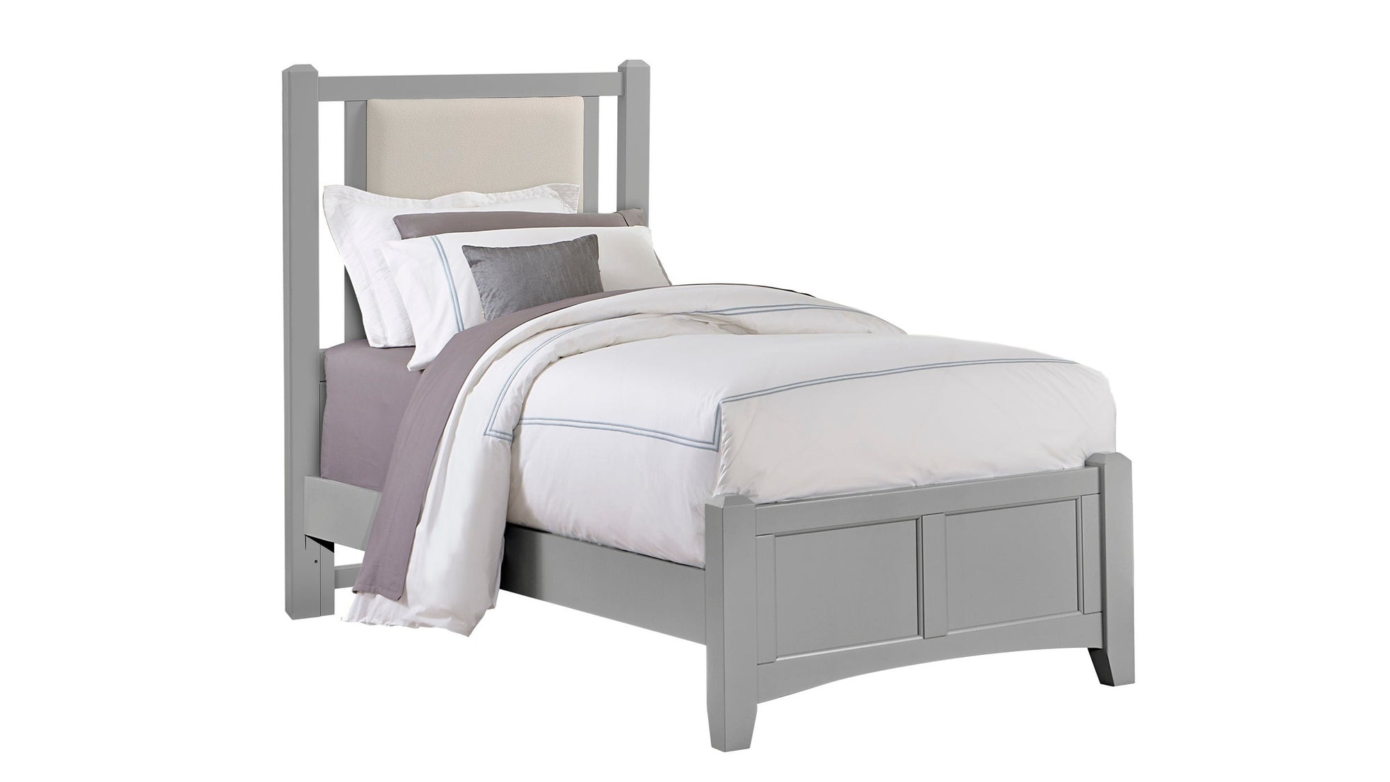 Bonanza - Linen Upholstered Bed With Mansion Footboard