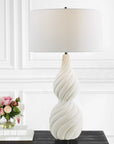 Twisted Swirl - Table Lamp - White