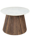 Opal - Coffee Table - Dark Brown / White