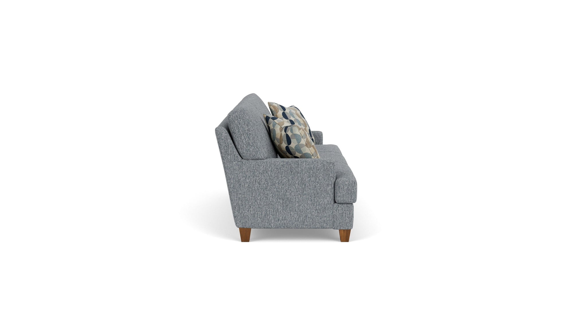 Moxy - Fabric Sofa, T-Shaped Seat Cushion, Straight Track Arms