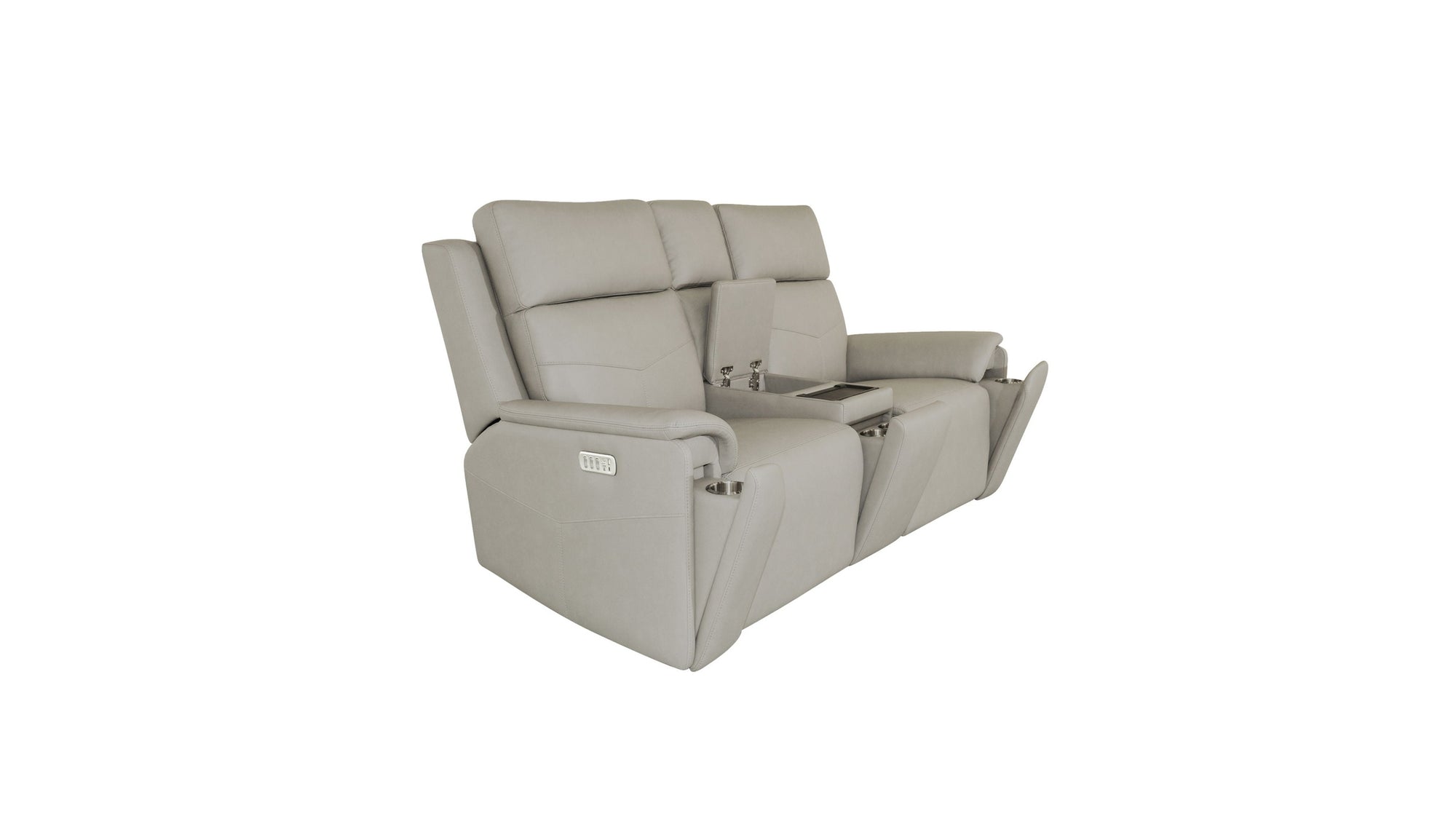 Vernon - Power Reclining Loveseat With Console, Power Headrests, Lumbar, Heat & Massage