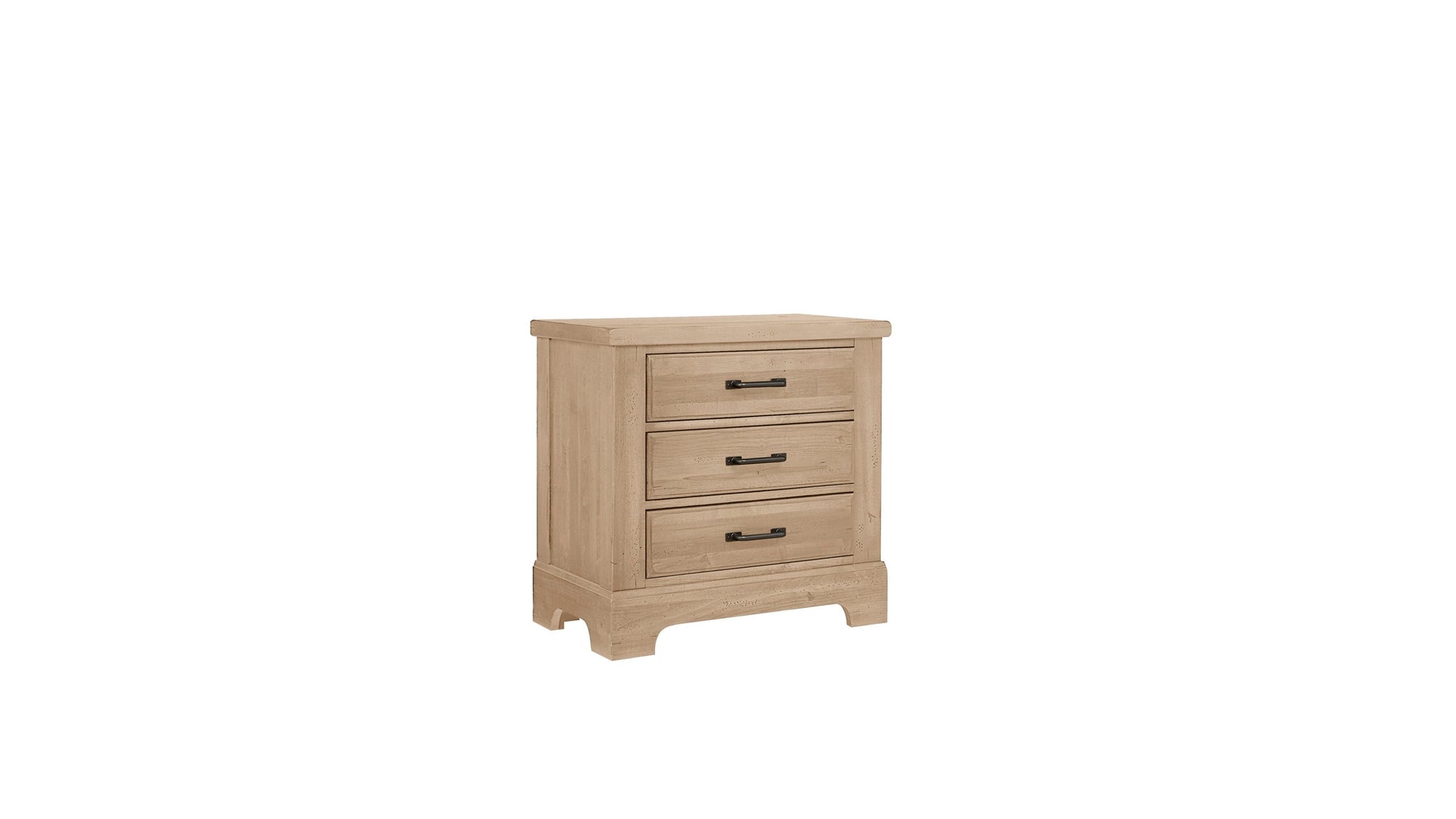 Cool Rustic - 3 Drawer Nightstand - Clear Maple