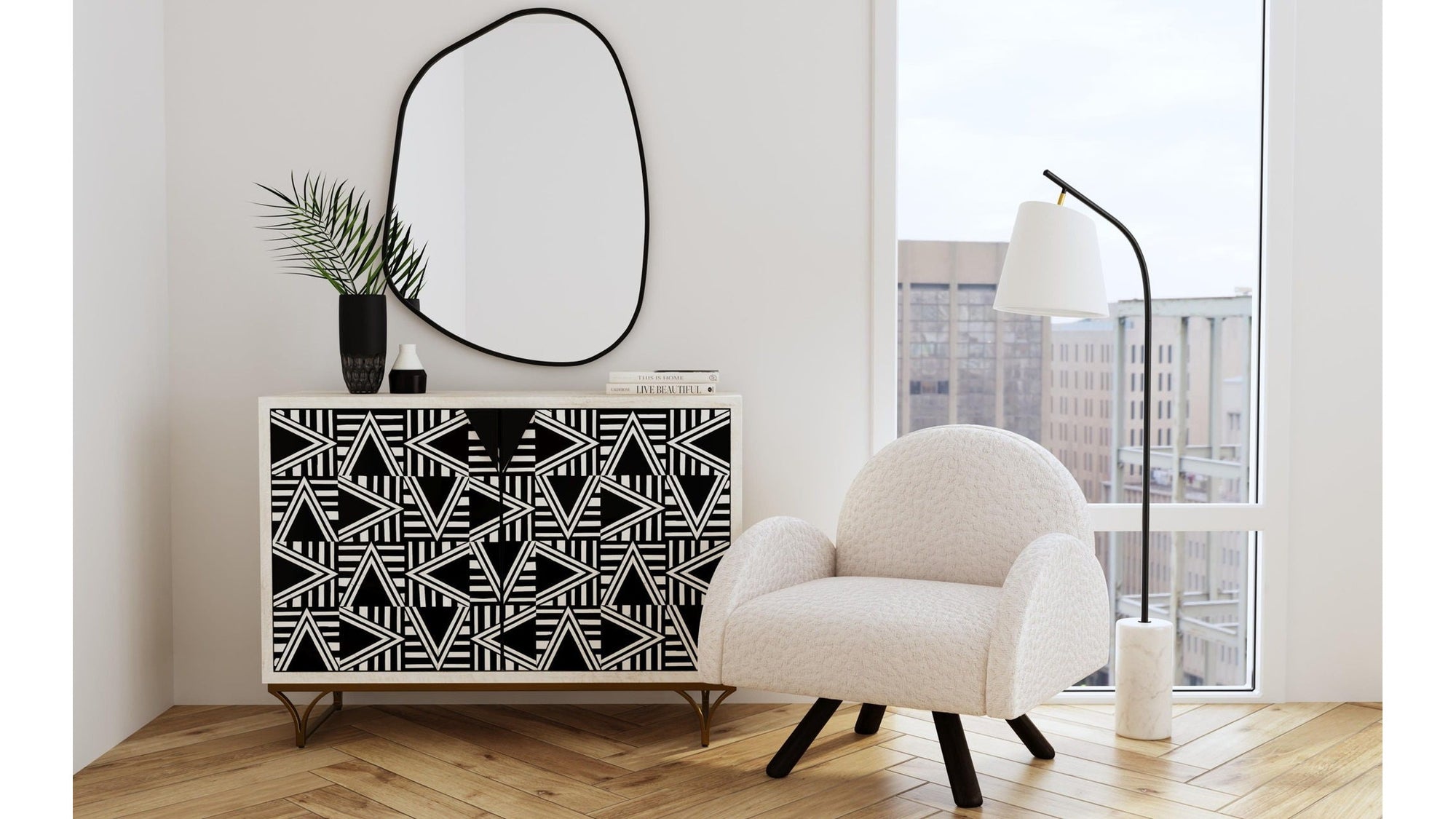 Karaniya - Wall Mirror - Black
