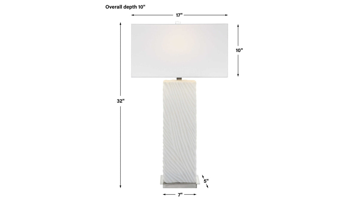 Pillar - Marble Table Lamp - White