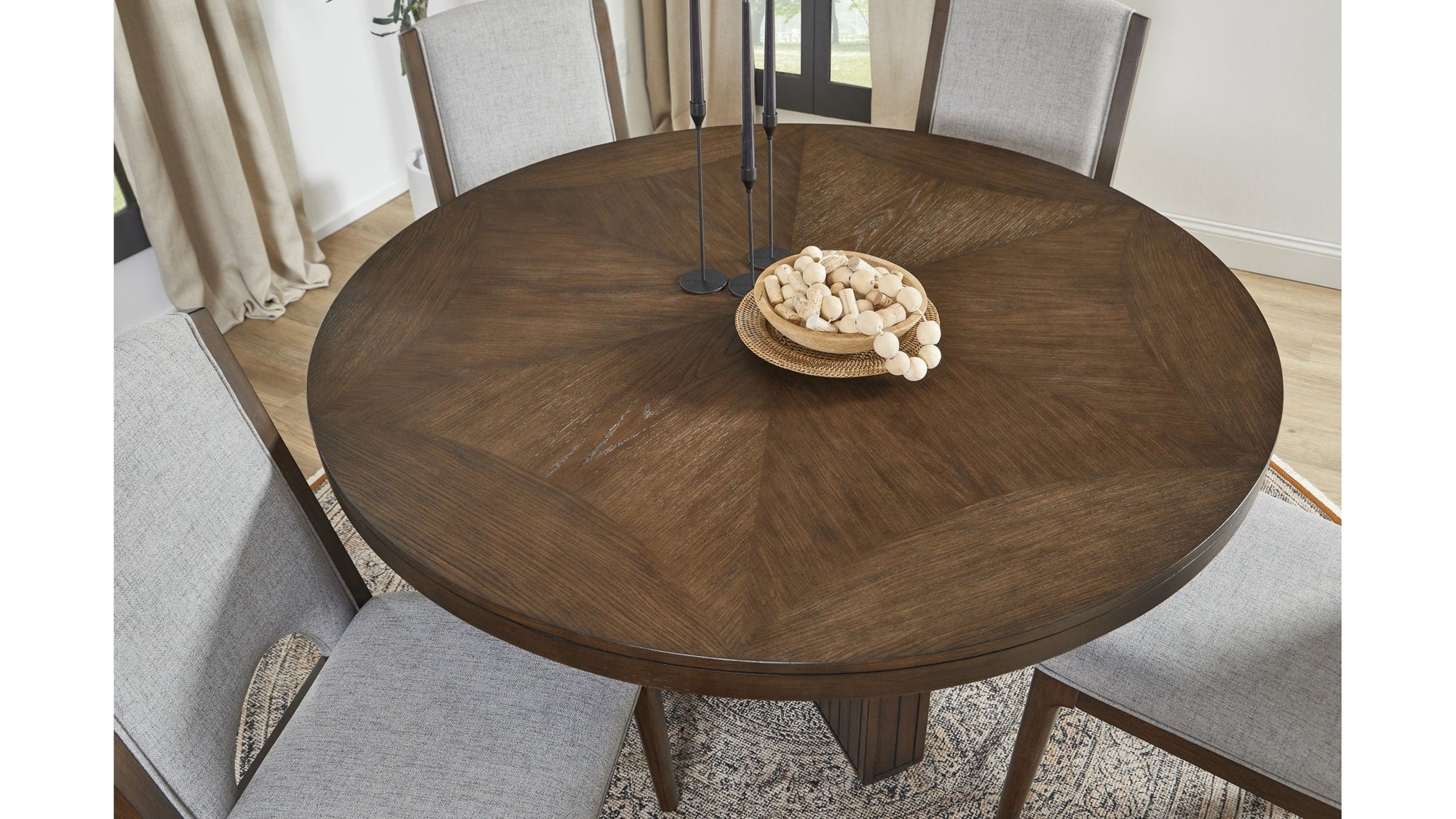 Athens - Round Dining Table - Chocolate Brown