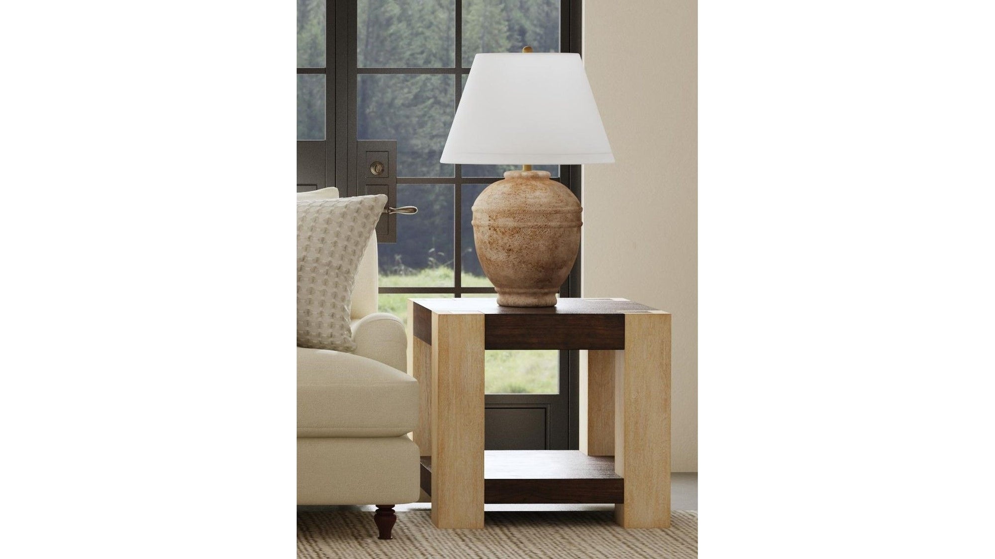 Harmony - End Table - Carbon Mindi / Blonde Acacia