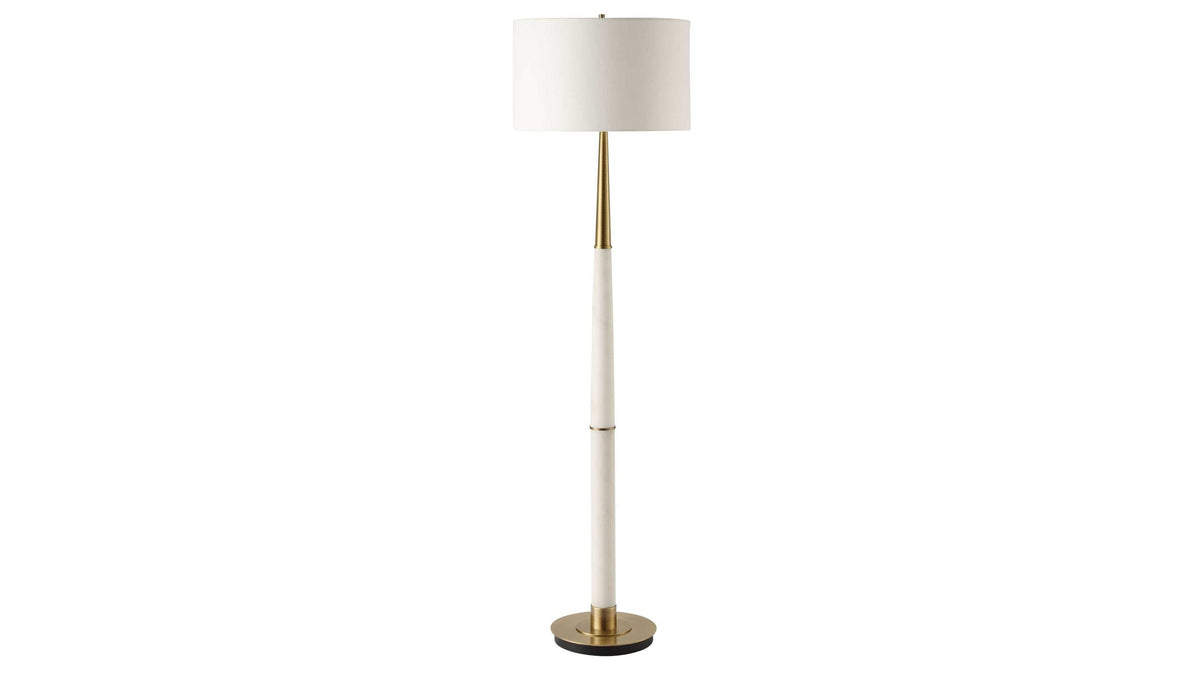 Faro - White Marble Floor Lamp