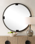 Cornelia - Black Round Mirror