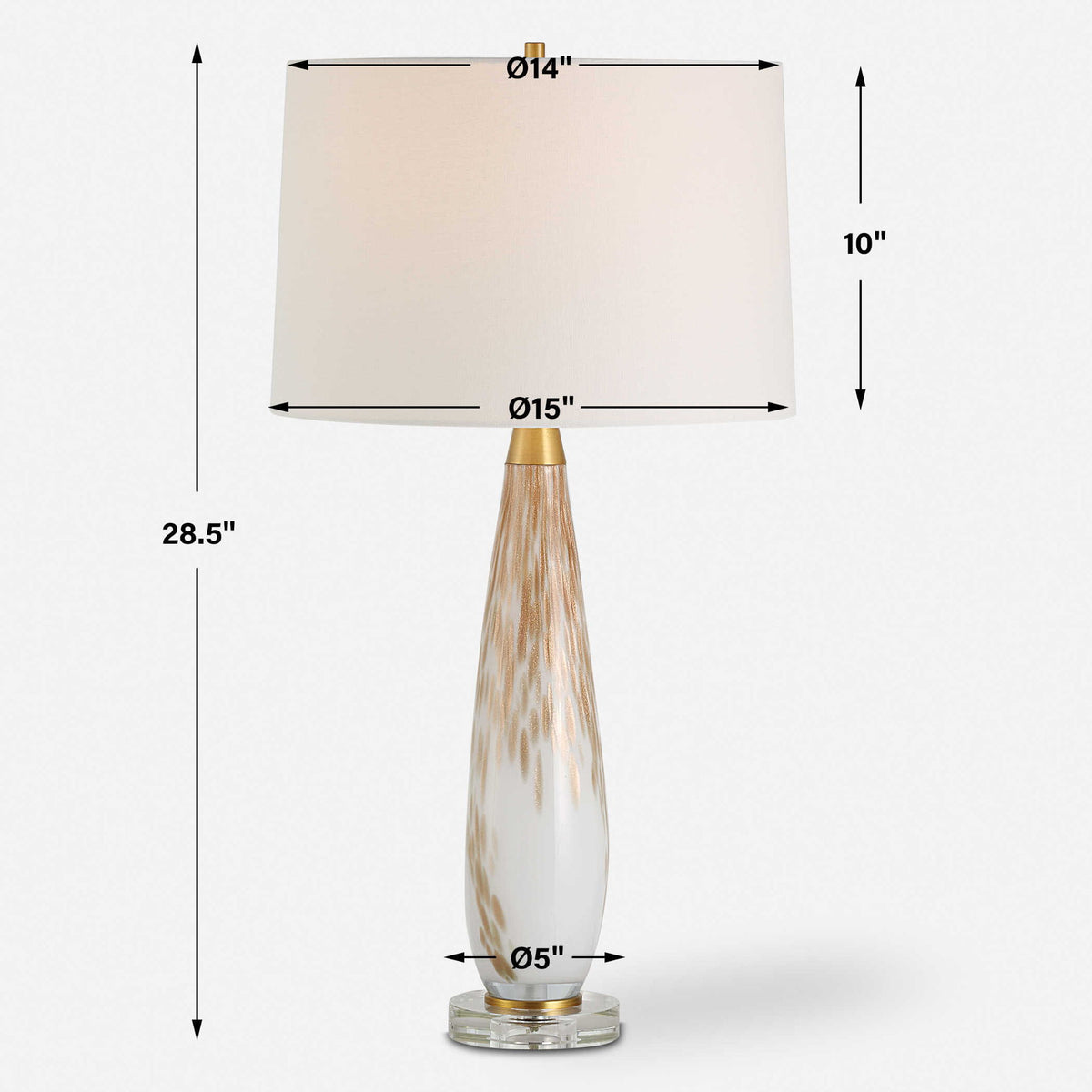 Lyra - Table Lamp - White &amp; Gold