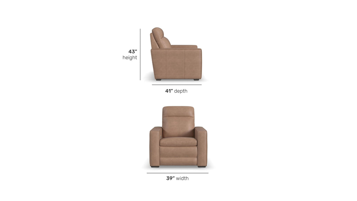 Dutch - Power Recliner With Power Headrest &amp; Lumbar