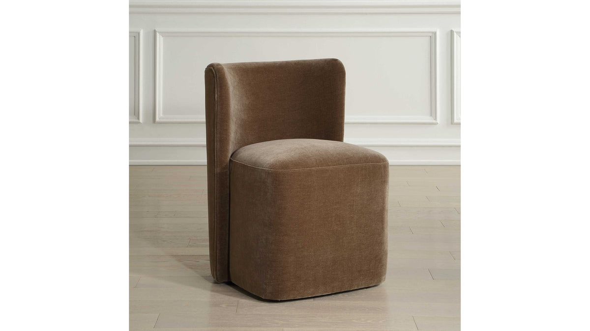 Outlook - Modern Velvet Dining Chair - Brown