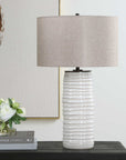 Barat - Ceramic Table Lamp - White