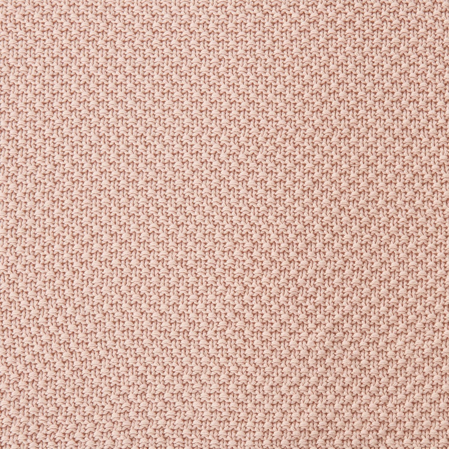 Cotton Knit - Full/Queen Blanket - Blush
