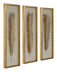 Palma - Leaf Shadow Box (Set of 3) - Gold