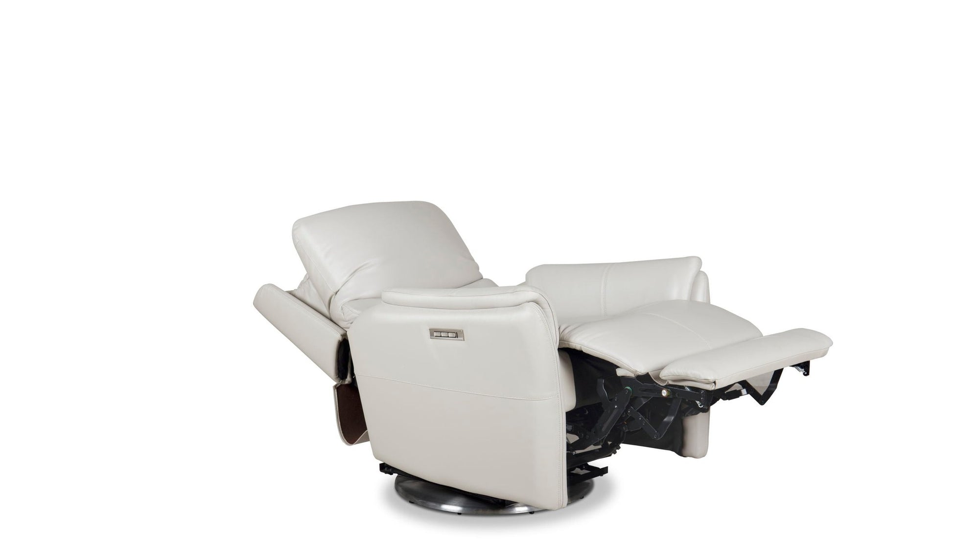 Salem - Swivel Recliner With Power Recline, Power Headrest, Power Lumbar, Layflat, 3" Footrest Extension