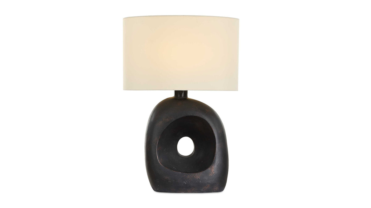 Peephole - Outdoor Bronze Table Lamp - Black