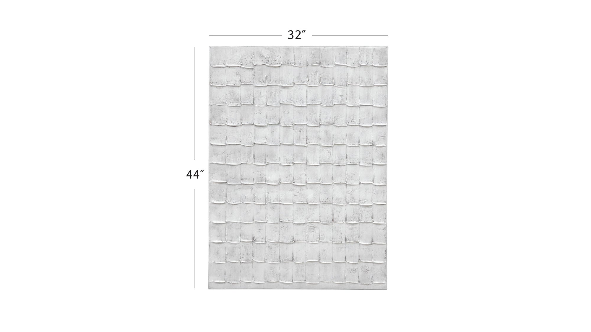 Linear Marks Canvas Art - White