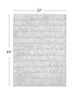 Linear Marks Canvas Art - White