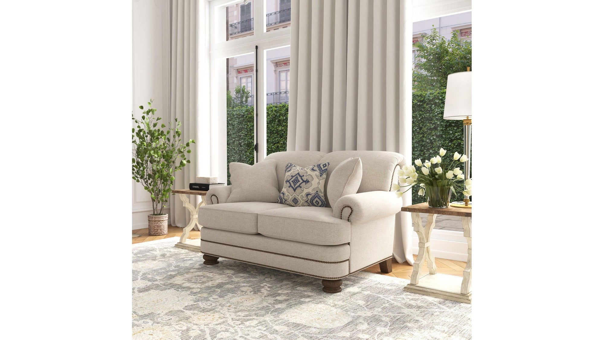 Bay Bridge - Loveseat, Nailhead Trim