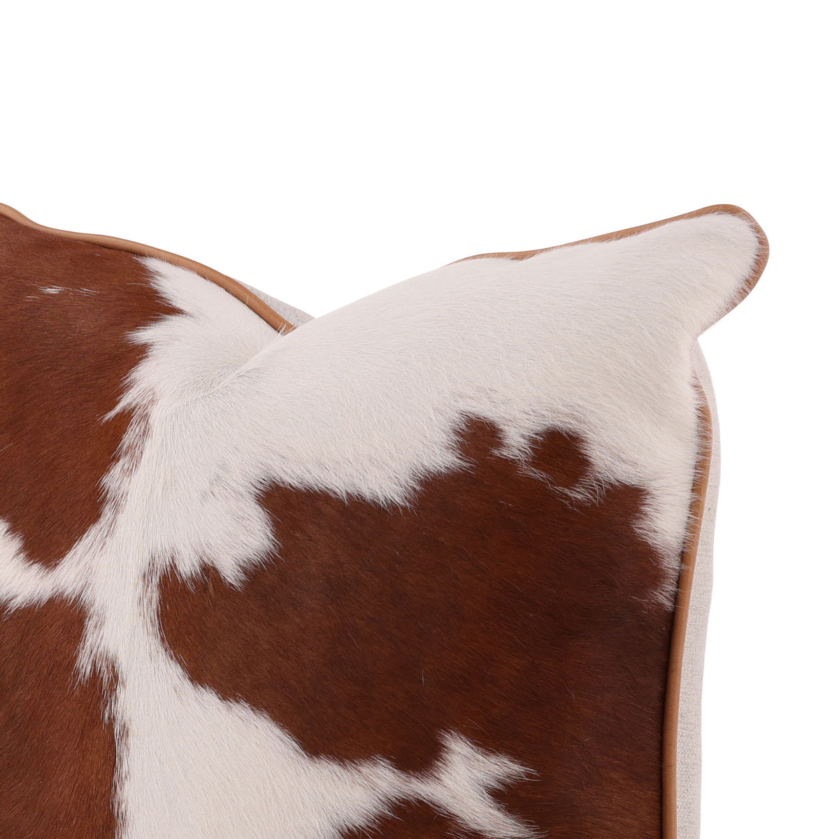 Hair on Hide Accent Pillow - Dark Brown / White