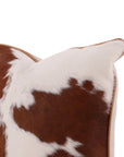 Hair on Hide Accent Pillow - Dark Brown / White