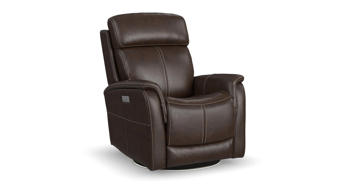 View - Power Swivel Recliner With Power Headrest