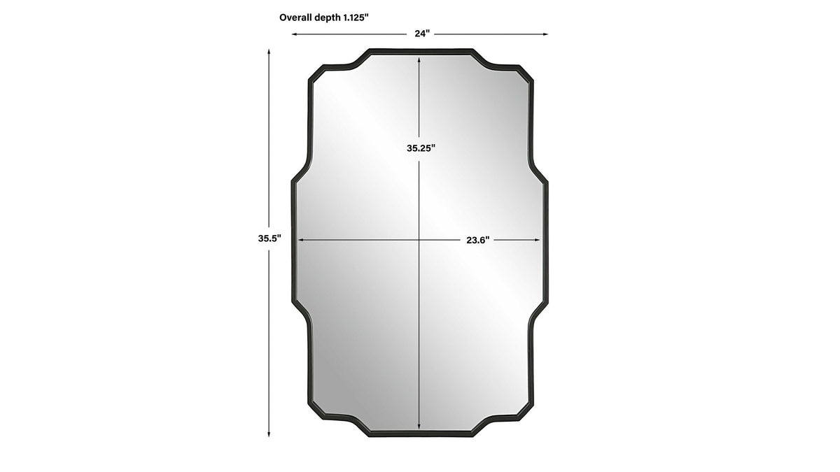Casmus - Iron Wall Mirror - Black