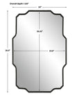 Casmus - Iron Wall Mirror - Black