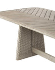 Harbor - Herringbone Indoor-Outdoor Dining Table - Brown