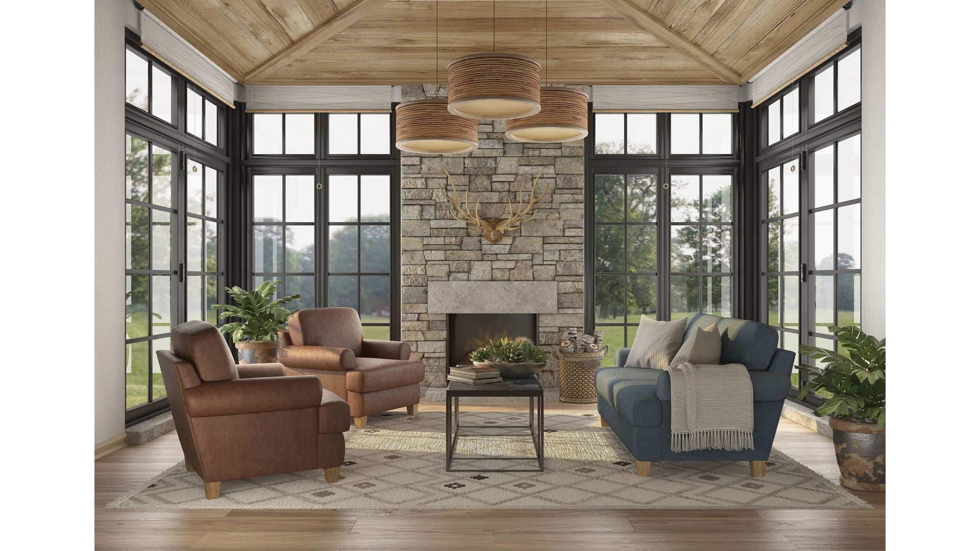 Moxy - Fabric Loveseat, T-Shaped Seat Cushion, Curved Sock Arms