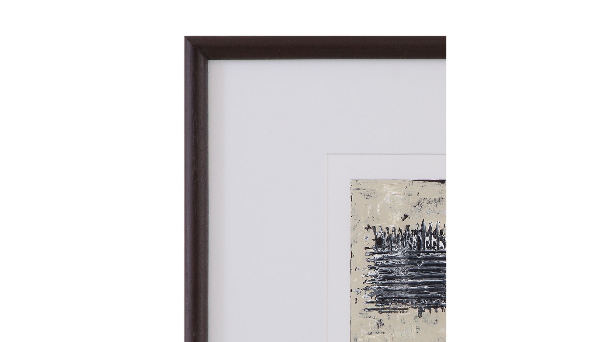 Dual Dichotomy IV Framed Print - Beige / White