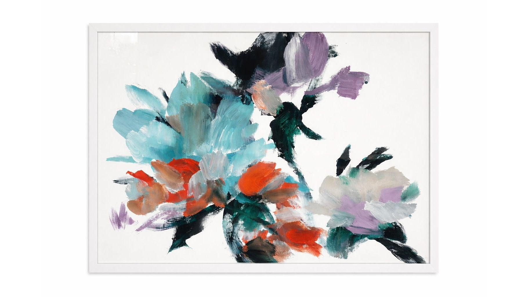 Creative Botanicals Spatter Framed Print - Blue