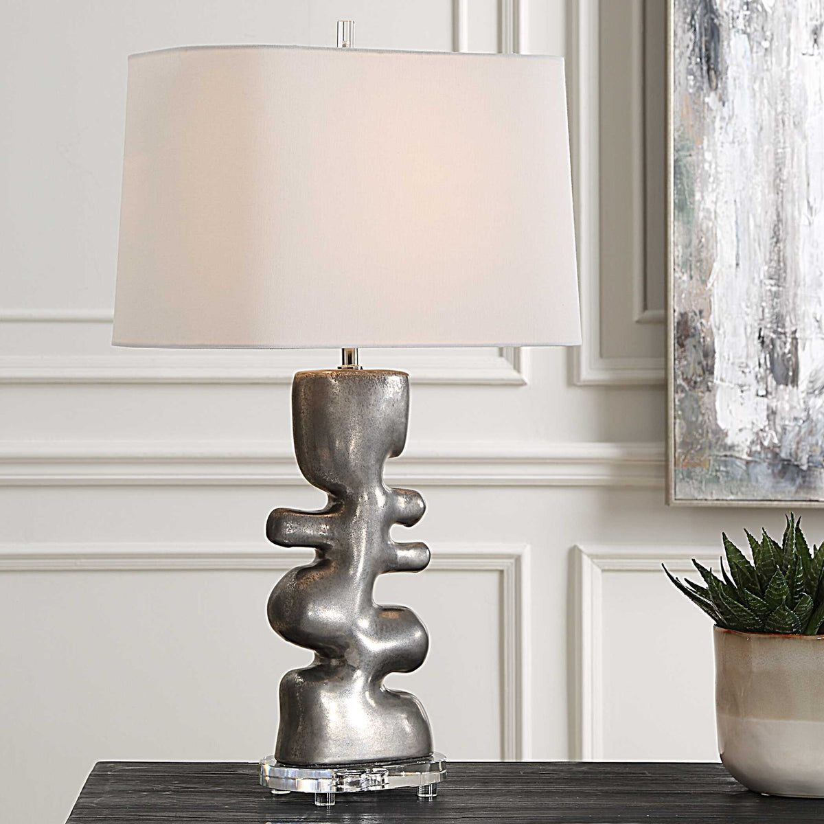 Free Flowing - Table Lamp - Nickel