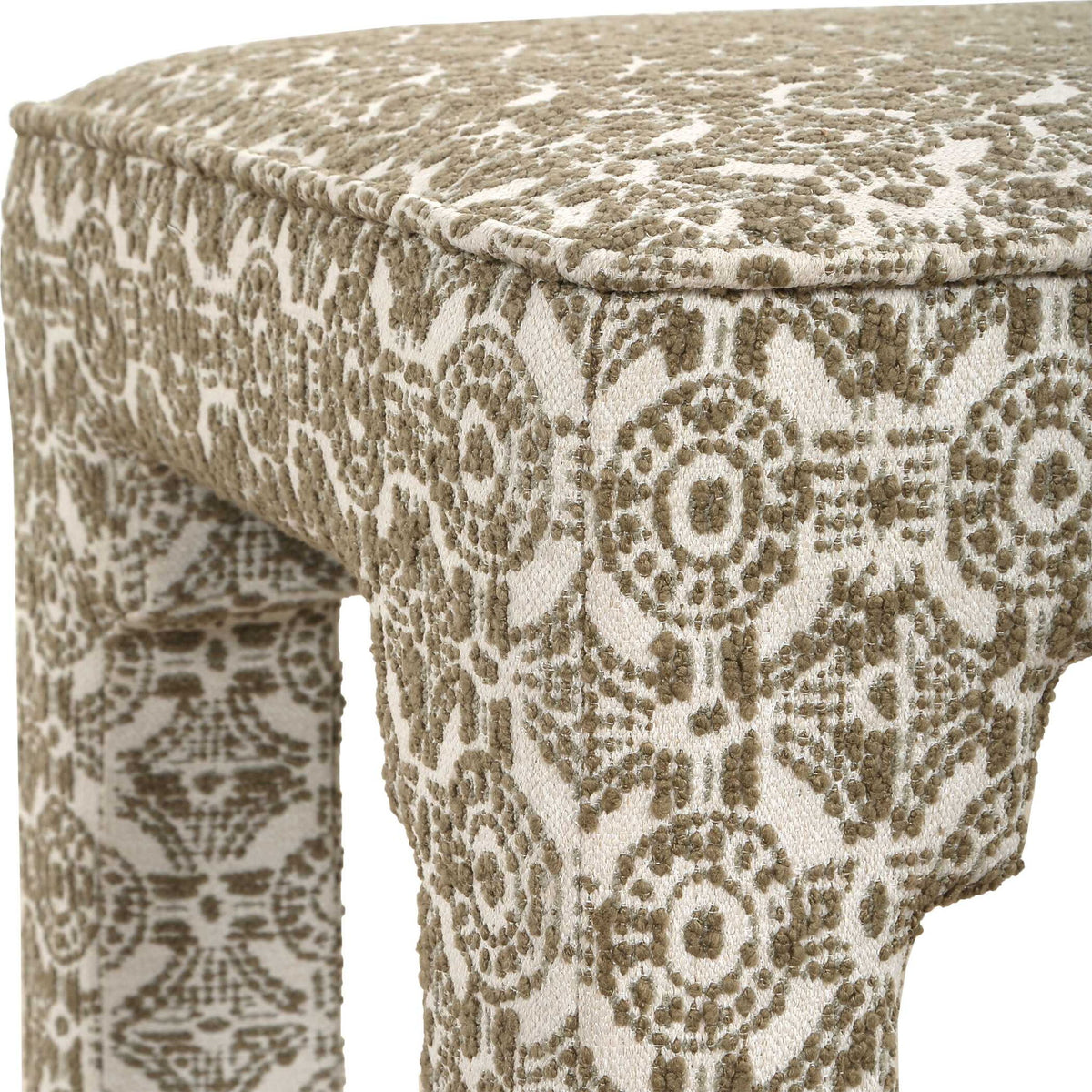 Satoria - Upholstered Small Bench - Green / White