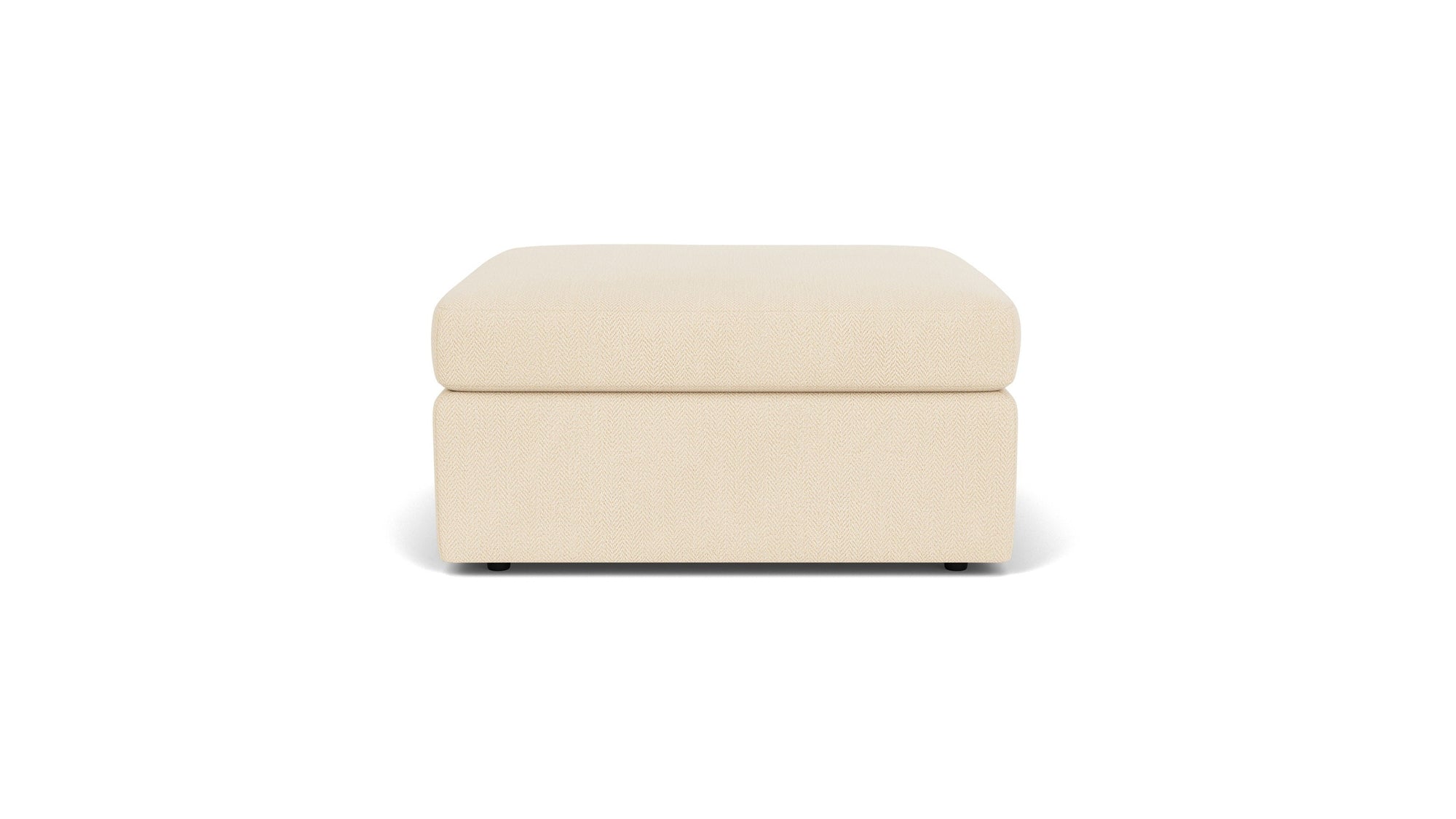 Sky - Fabric Stationary Square Cocktail Ottoman